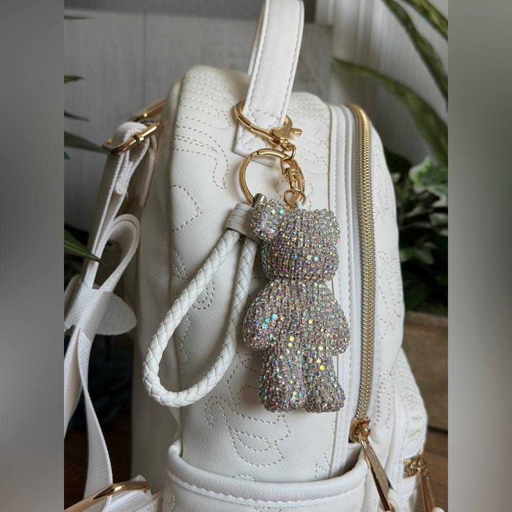 Juicy Couture Rosie Vegan Leather Angel White & Gold Mini Backpack - Picture 4 of 11